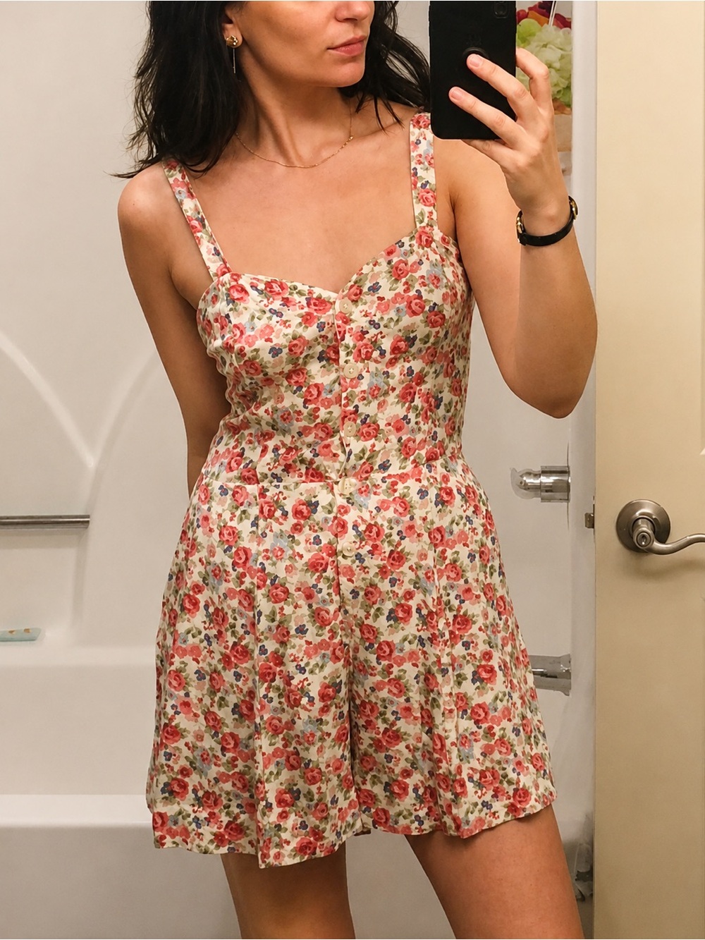 Urban Outfitters Staring At Stars Cross-back Romper 90s Floral Backless Playsuit - Picture 16 of 16